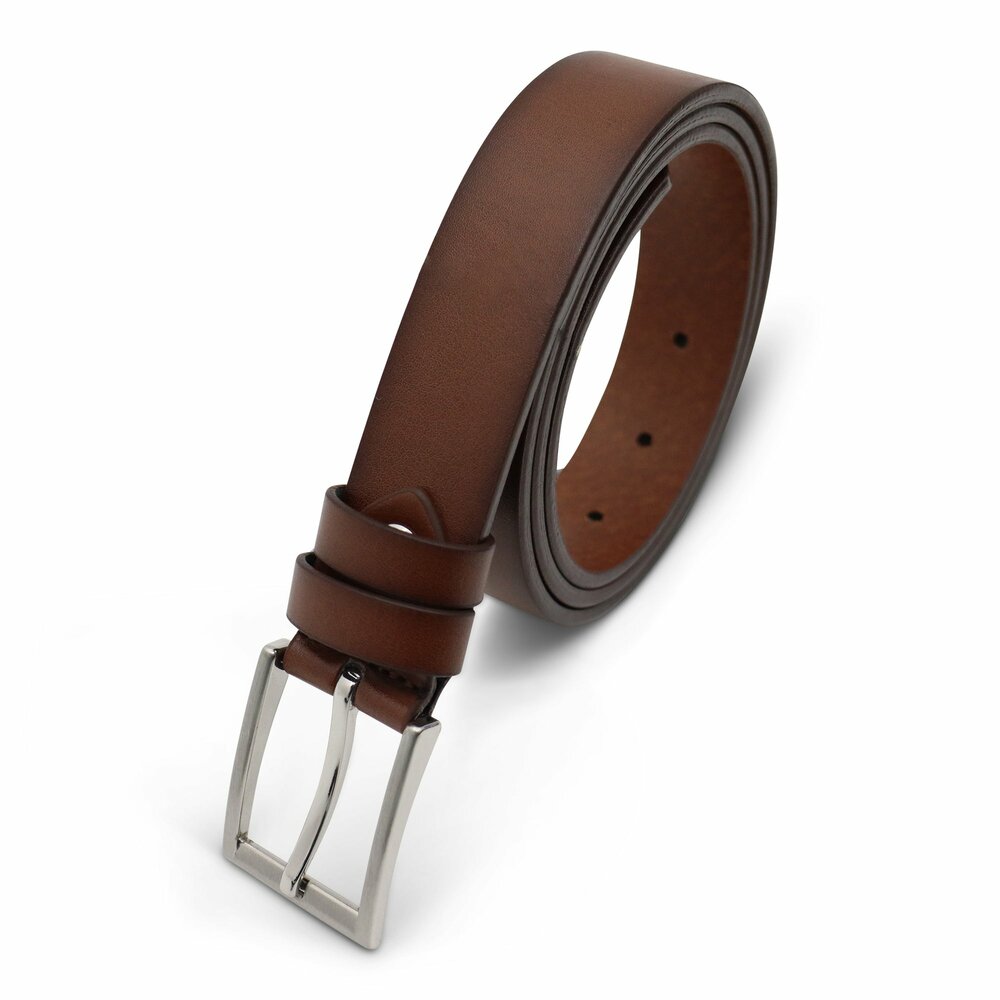 Riem Casual - Riem Heren - Riem Dames - 3 Cm Riem - Leren Riem - Smalle Riem - Leer 105 Donker bruin