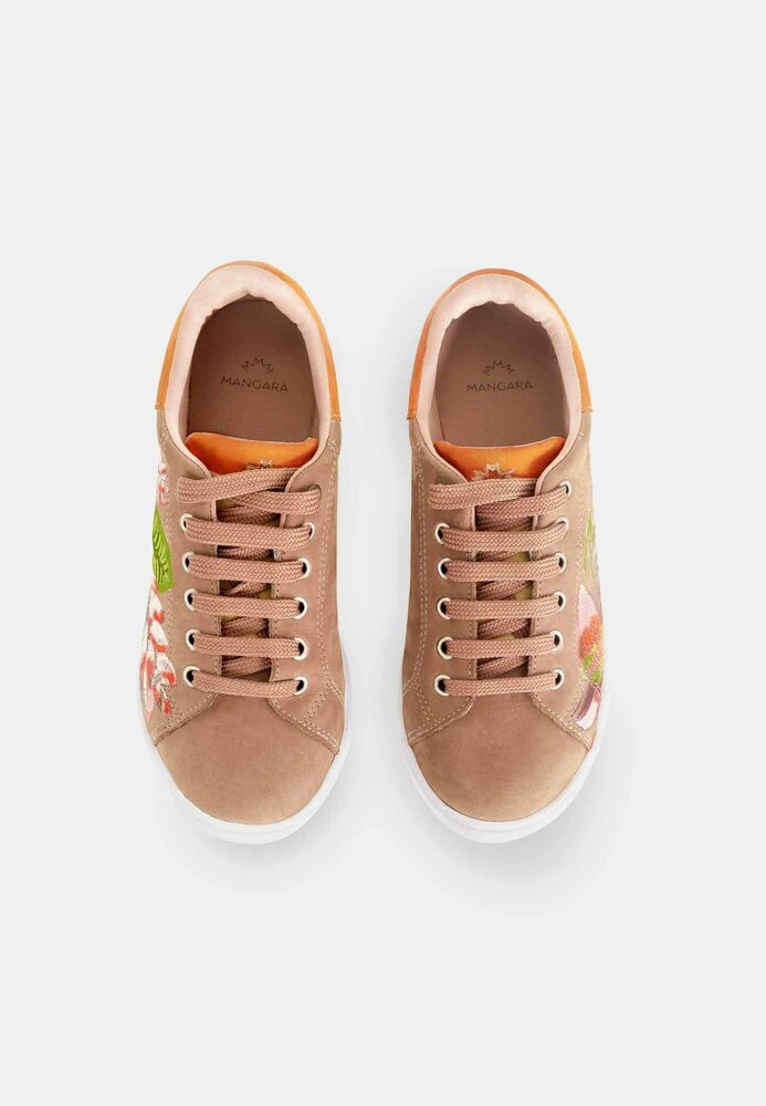 Mangar&aacute; Women&#039;s Sneakers Embroidery Suede Brown 37