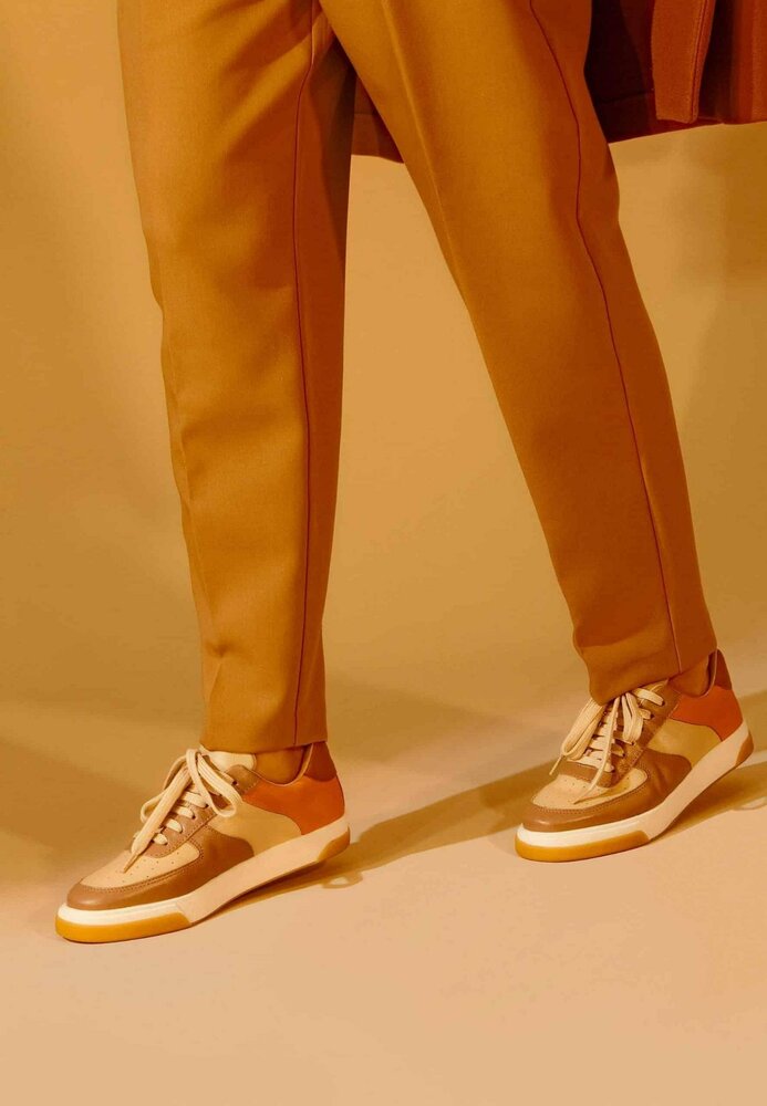 Women&#039;s Sneakers Leather Beige - Andira 40