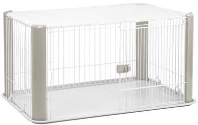 Merkloos Puppyren Met Dak Grijs 113X79X60 CM