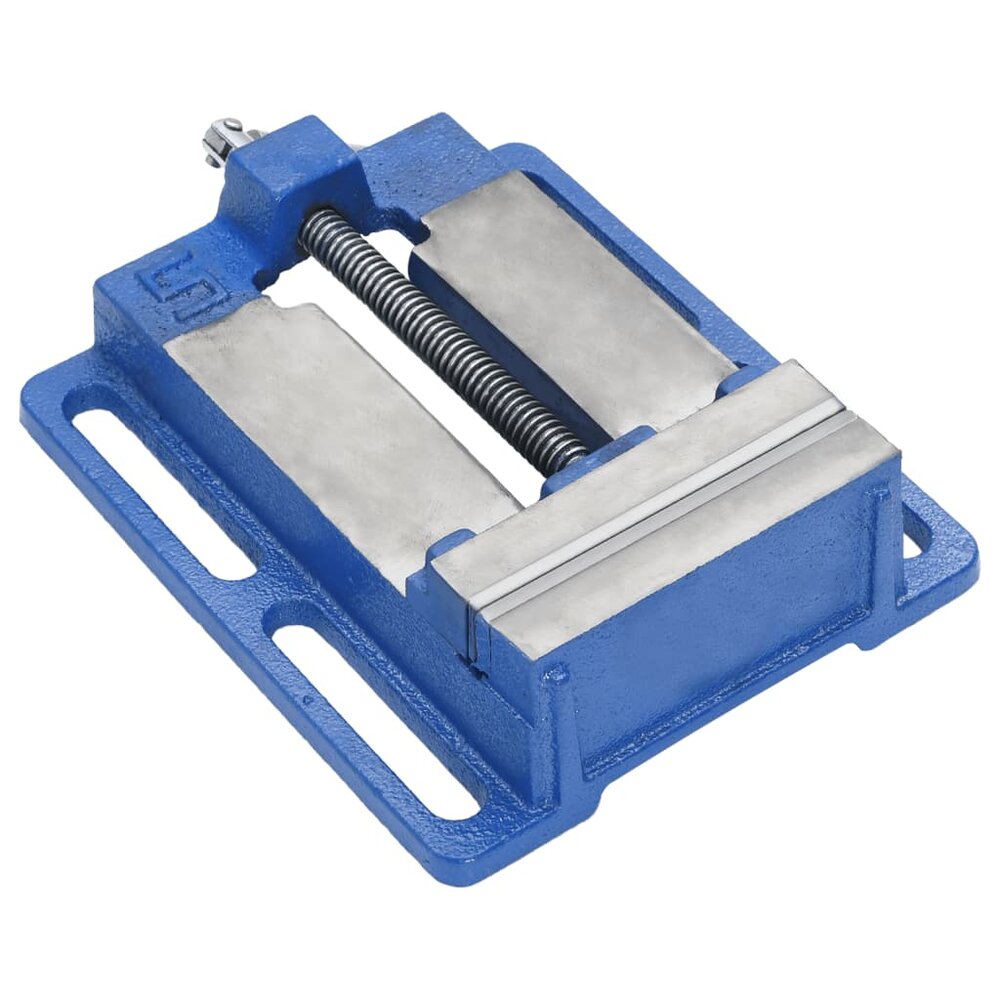 Bankschroef voor kolomboormachine 121 mm gietijzer blauw