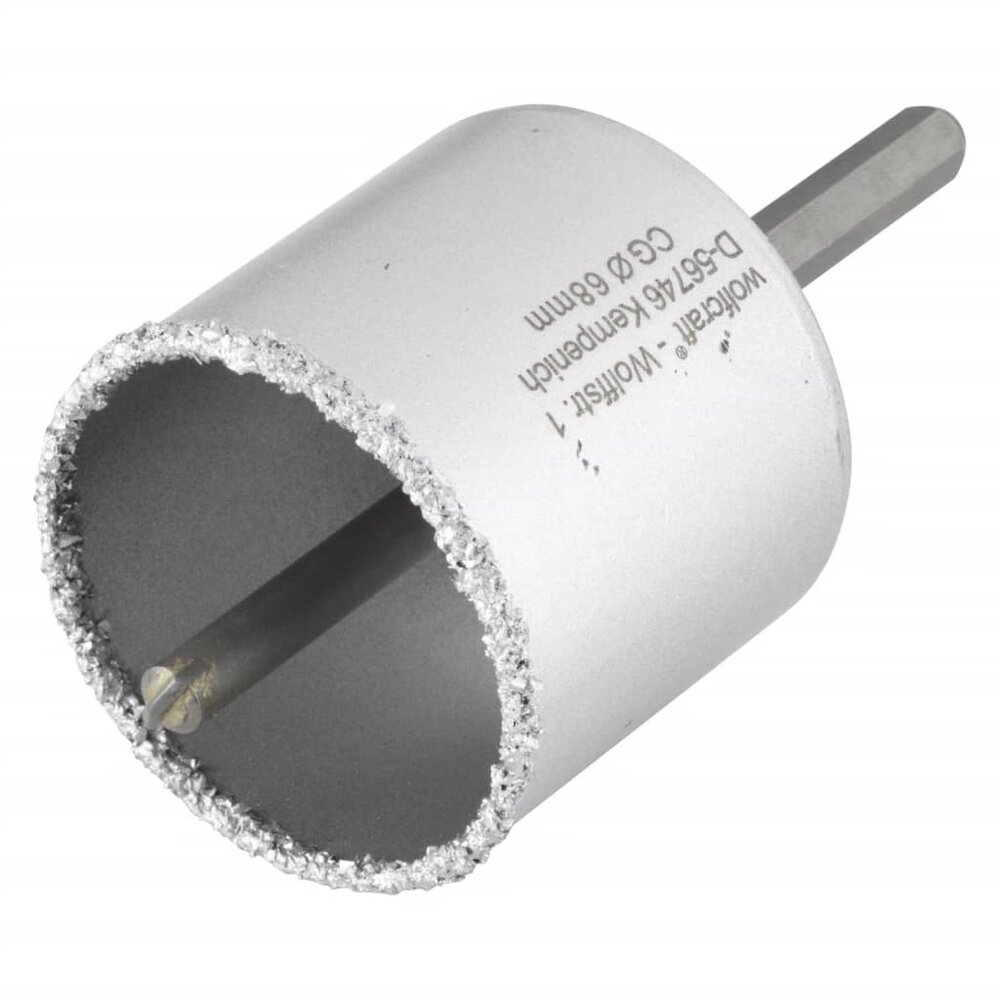 Holboorkroon met opspandoorn 68 mm grijs