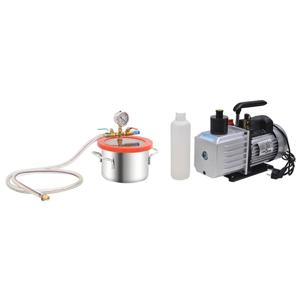 Vacu&uuml;mkamer met 2-traps pomp 3,7 L