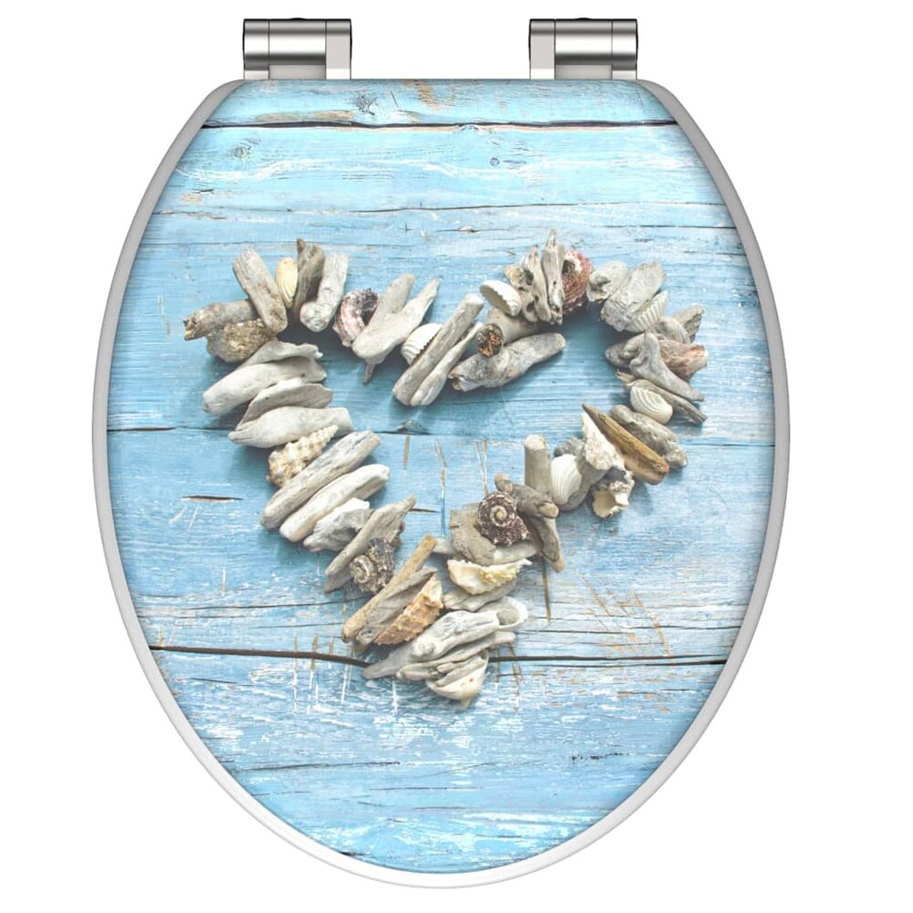 Toiletbril met soft-close SHELL HEART MDF hoogglans