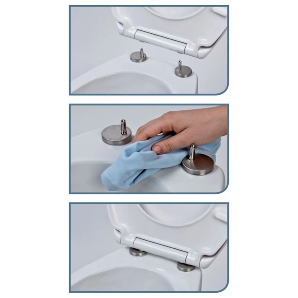 Toiletbril met soft-close WOOD HEART duroplast met print