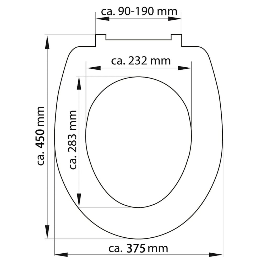 Toiletbril met soft-close WOOD HEART duroplast met print