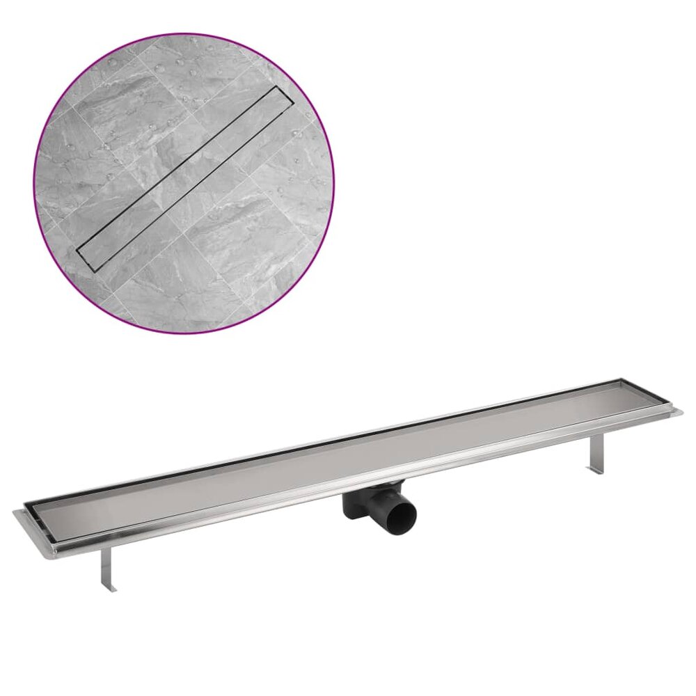 Doucheafvoer rechthoekig 930x140 mm roestvrij staal