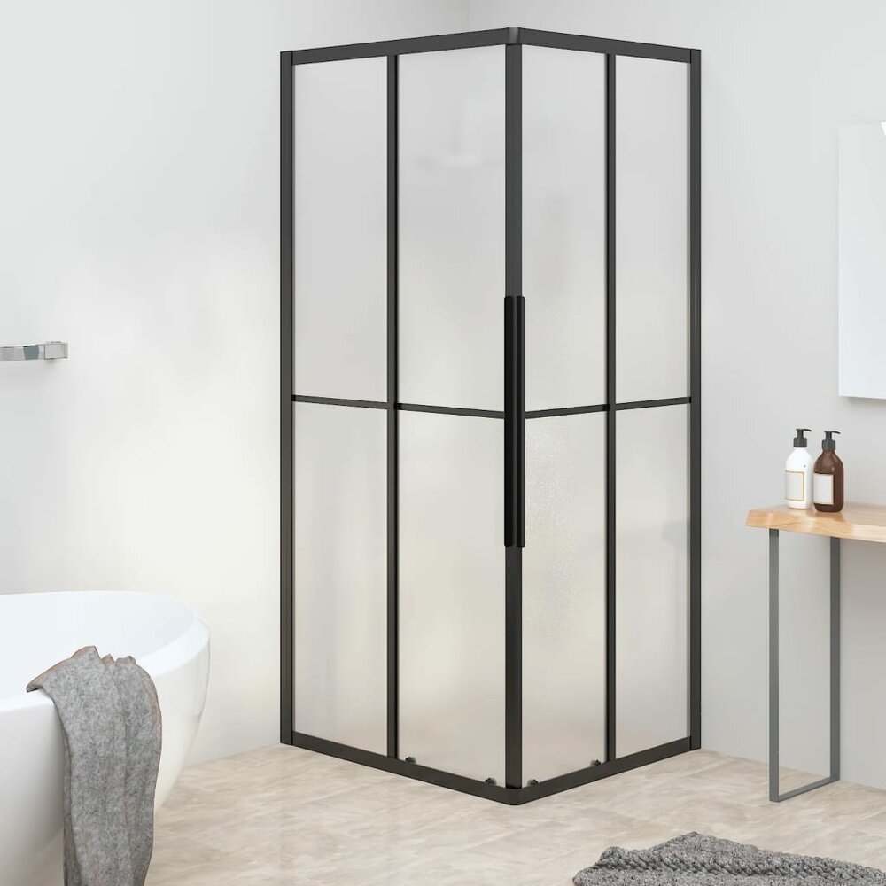 Douchecabine 80x70x180 cm mat ESG zwart