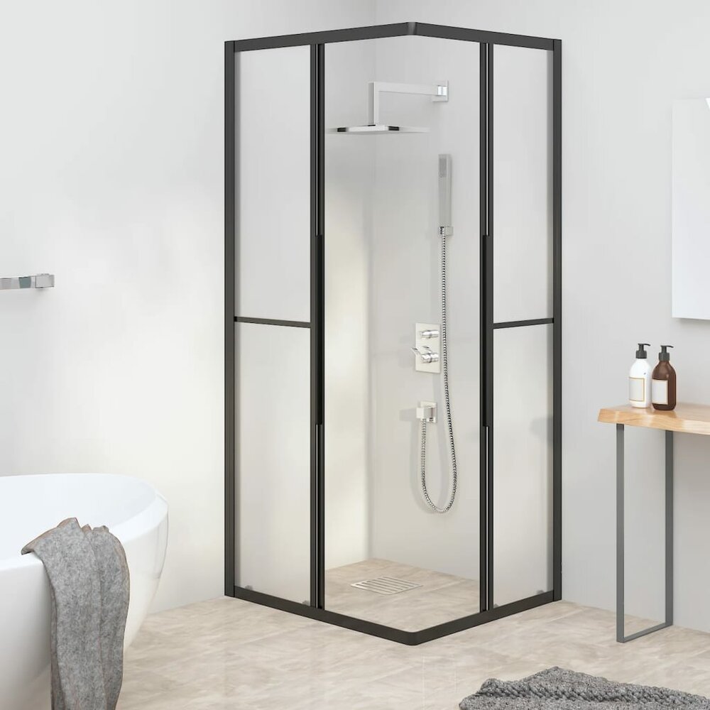 Douchecabine 80x70x180 cm mat ESG zwart