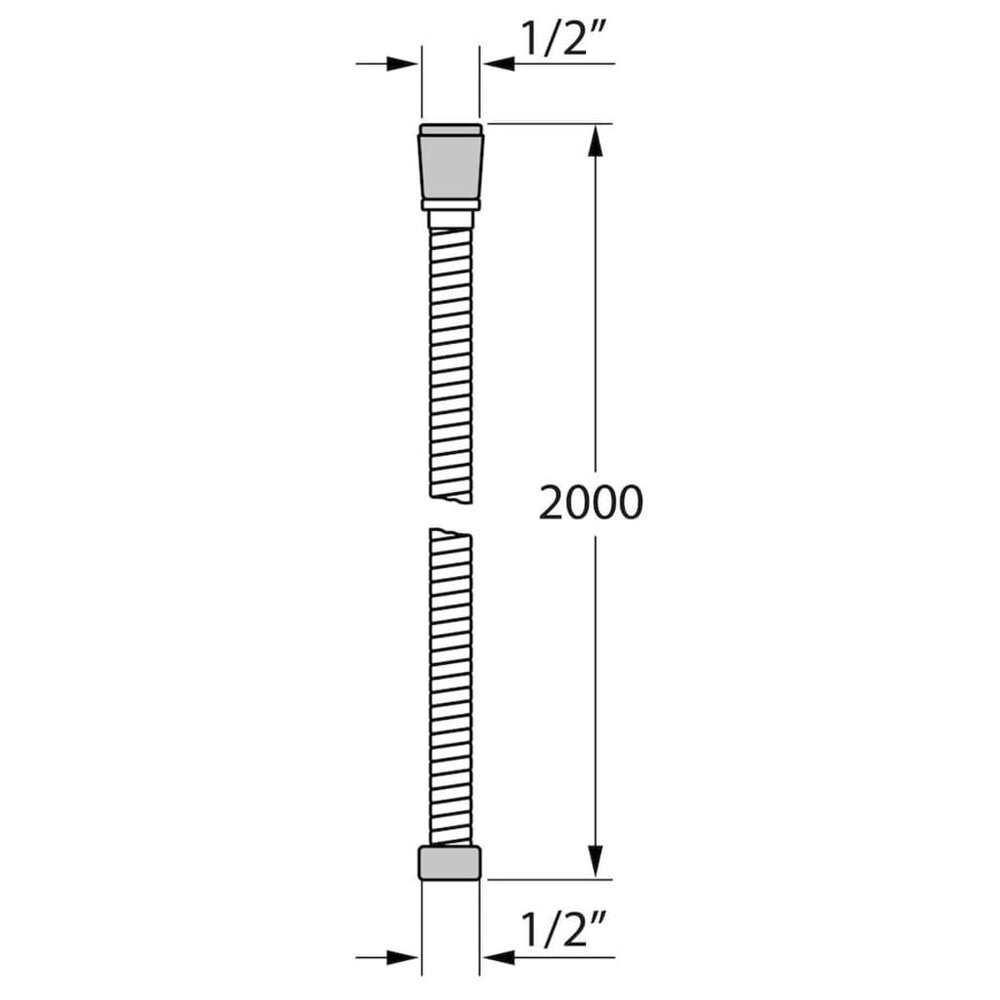 Doucheslang Ultrahose 200 cm chroomkleurig