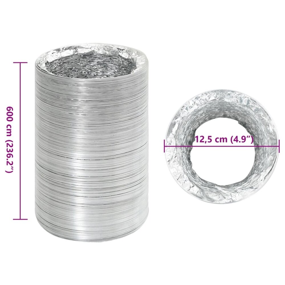 Ventilatieslang &Oslash;12,5 cm 6 m aluminium