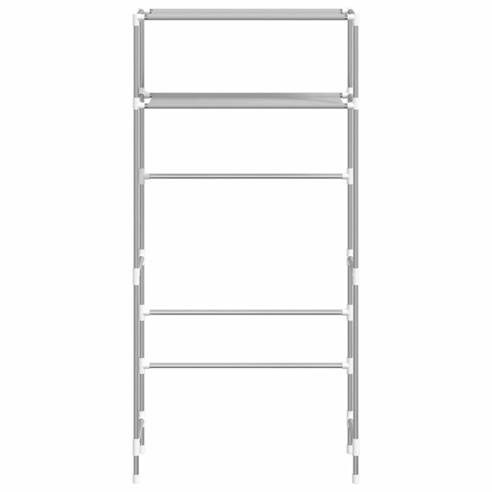 Wasmachinerek 2-laags 69x28x143 cm ijzer grijs