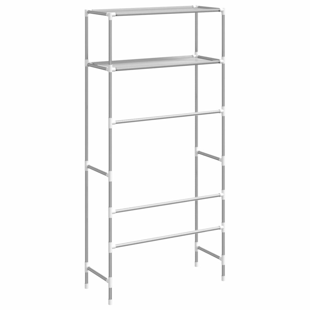 Wasmachinerek 2-laags 69x28x143 cm ijzer grijs