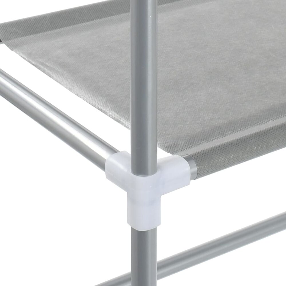 Wasmachinerek 2-laags 69x28x143 cm ijzer grijs