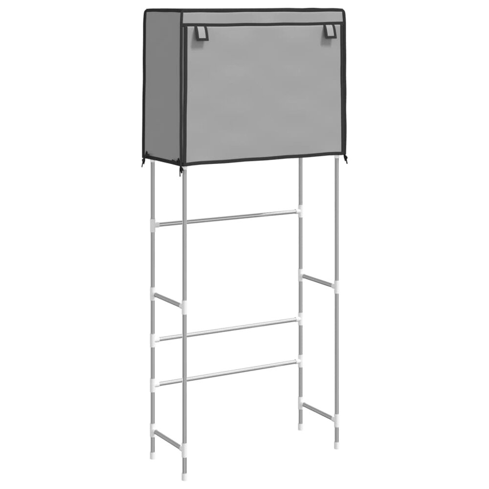 Opbergrek voor boven wasmachine 2-laags 71x29,5x170,5 cm grijs