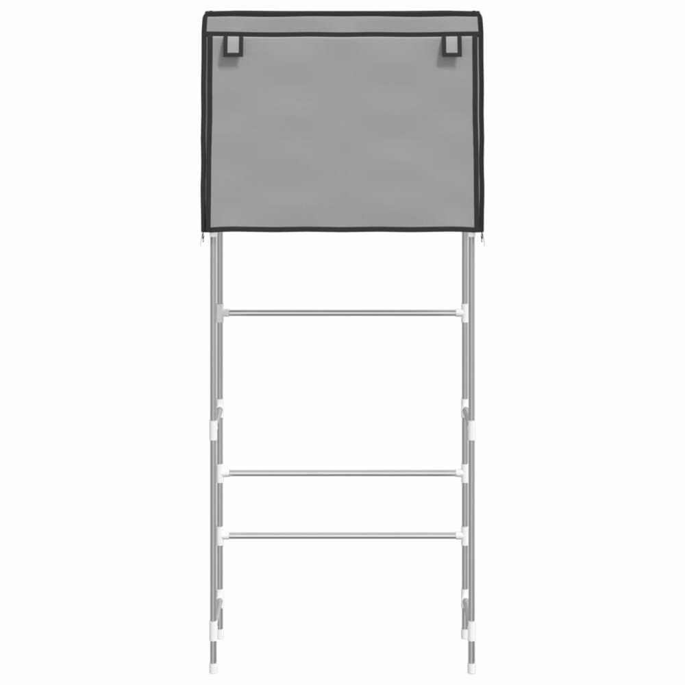 Opbergrek voor boven wasmachine 2-laags 71x29,5x170,5 cm grijs