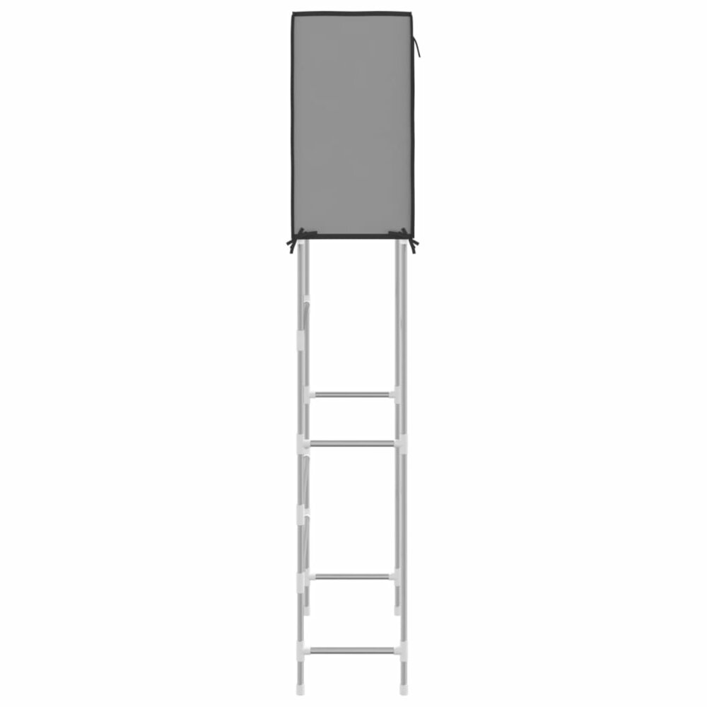 Opbergrek voor boven wasmachine 2-laags 71x29,5x170,5 cm grijs