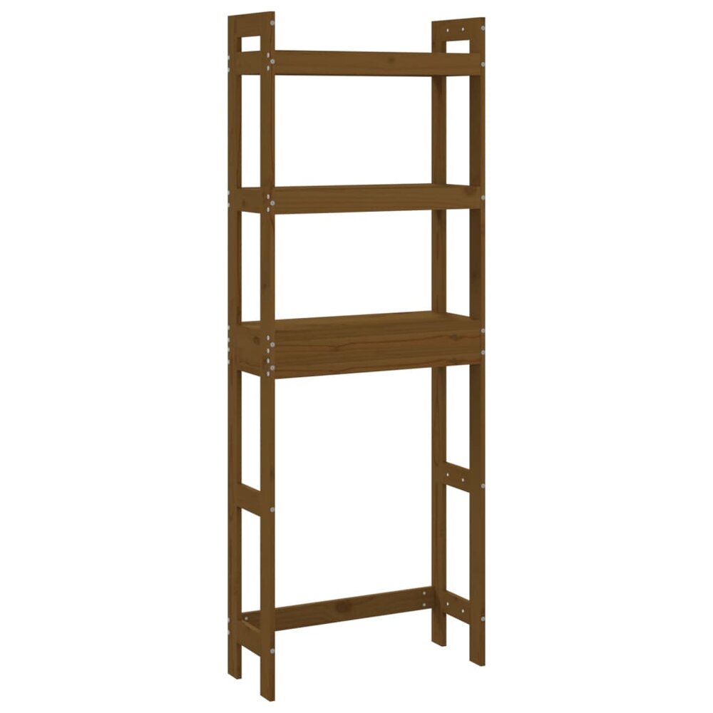 Toiletrek 63x26x171 cm massief grenenhout honingbruin