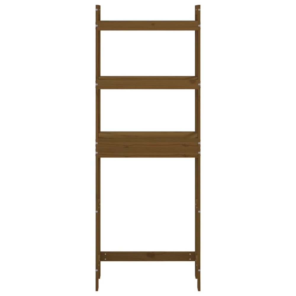 Toiletrek 63x26x171 cm massief grenenhout honingbruin