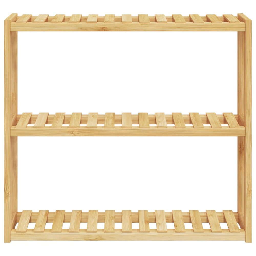 Badkamerrek 3-laags wandmontage 60x15x54 cm bamboe
