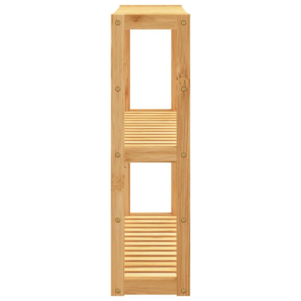 Badkamerrek 3-laags wandmontage 60x15x54 cm bamboe