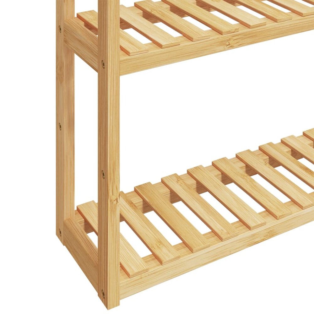 Badkamerrek 3-laags wandmontage 60x15x54 cm bamboe