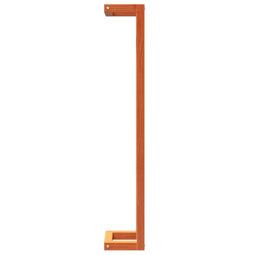 Handdoekenrek 23x18x110 cm massief grenenhout wasbruin