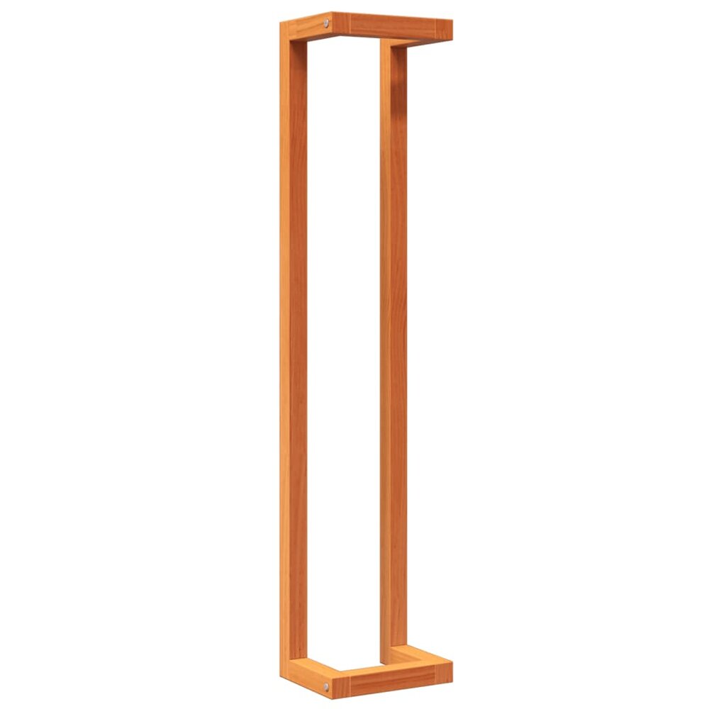Handdoekenrek 23x18x110 cm massief grenenhout wasbruin