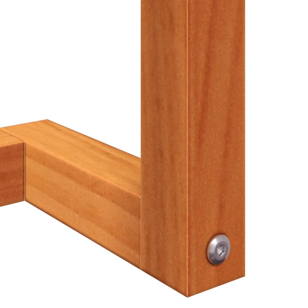 Handdoekenrek 23x18x110 cm massief grenenhout wasbruin