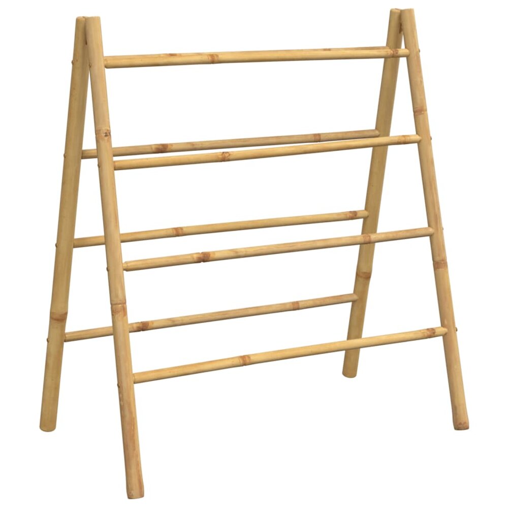 Handdoekladder met 4 sporten 90x50x100 cm bamboe