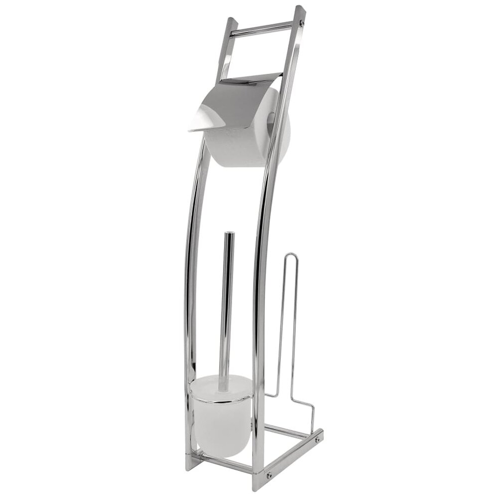 Toiletborstelset 3-in-1 Fabio glanzend chroom