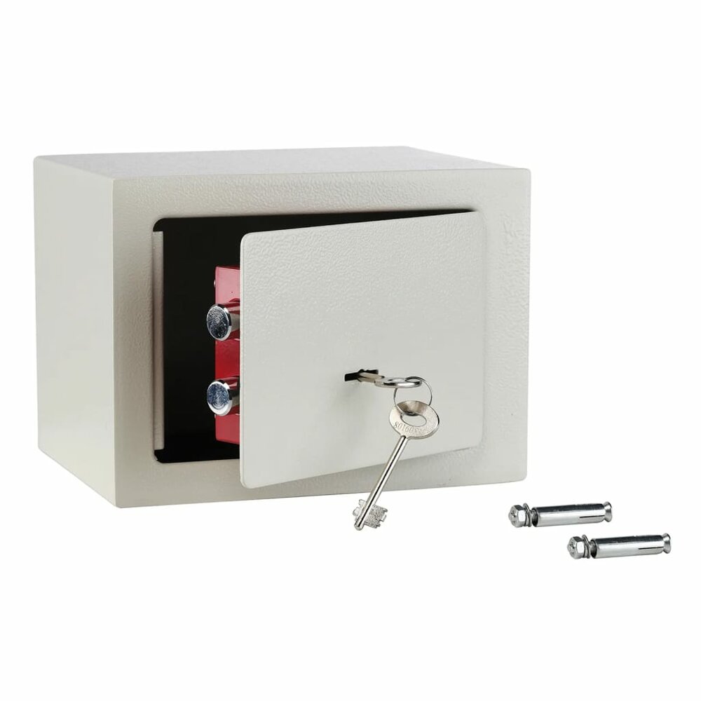Hotelkluis met 2 sleutels 23x17x17 cm staal wit