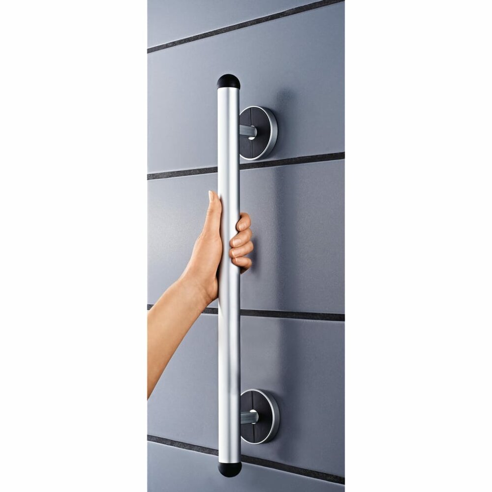 Badkamer handgreep Premium 60 cm aluminium zilverkleurig