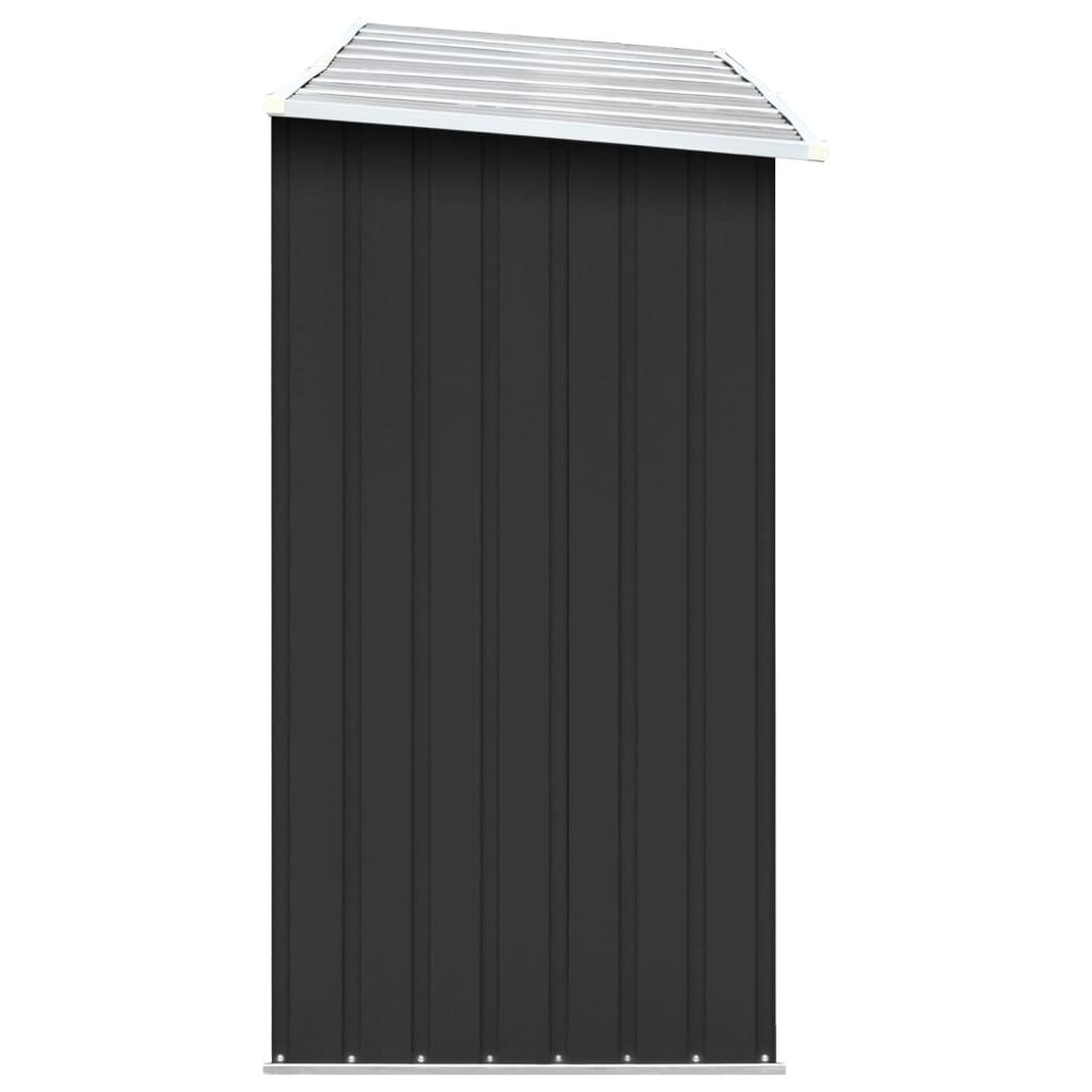 Haardhoutschuur 330x84x152 cm gegalvaniseerd staal antraciet