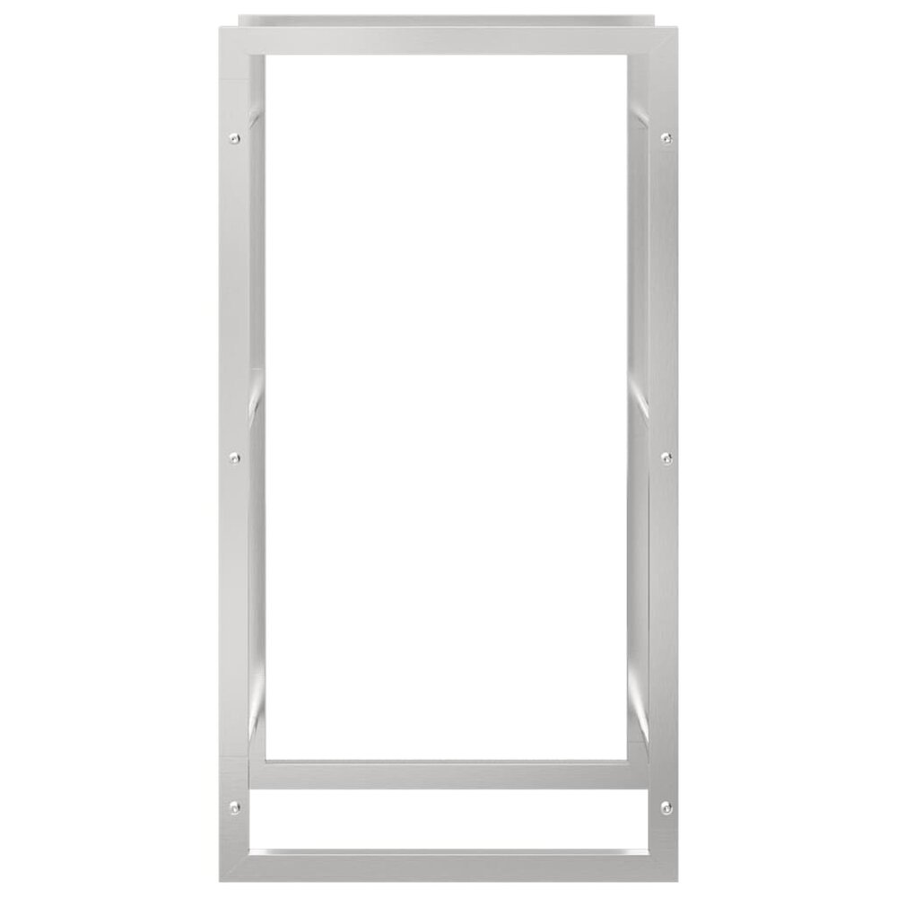Haardhoutrek 50x28x94 cm roestvrij staal