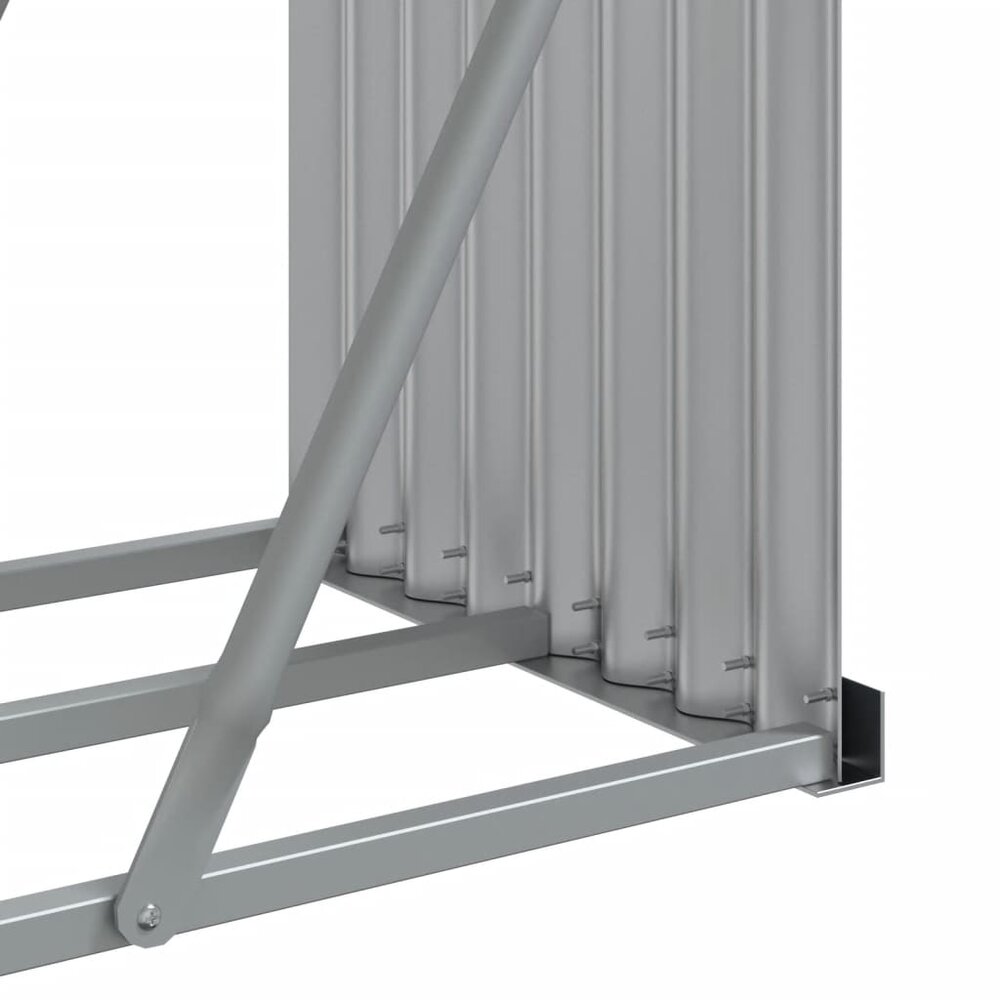 Haardhoutopslag 300x45x100 cm gegalvaniseerd staal antraciet