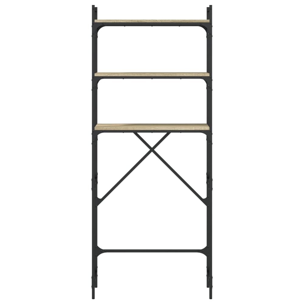 Wasmachinerek 67x25x163 cm bewerkt hout sonoma eikenkleurig