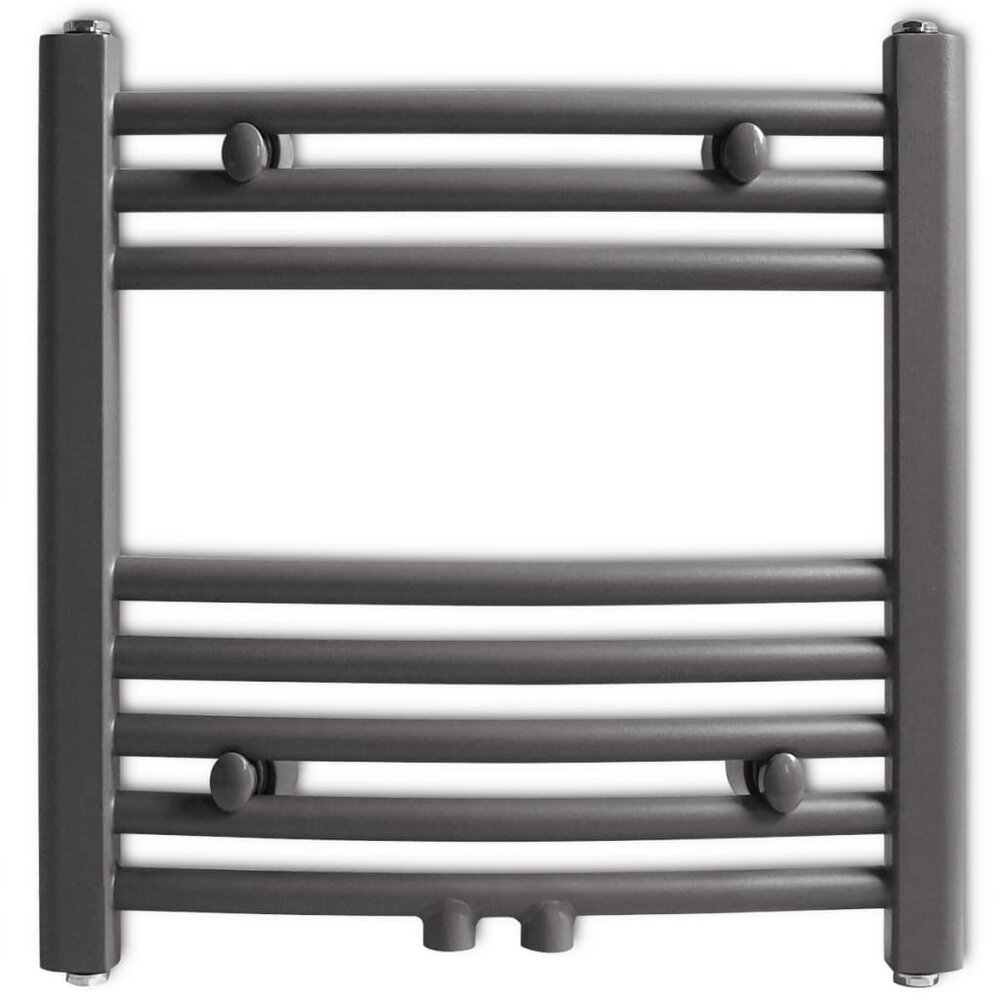 Radiator / handdoekenrek gebogen 480x480 mm grijs