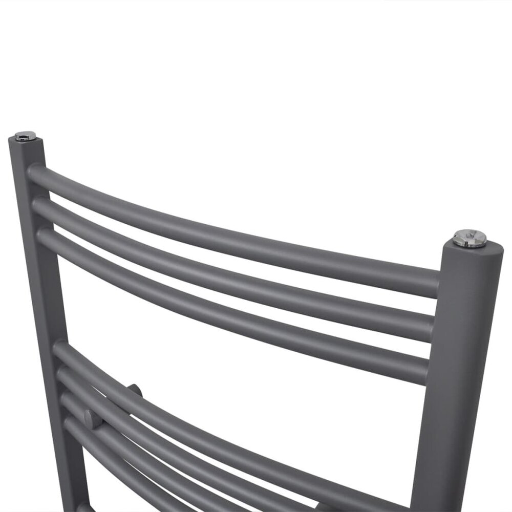Radiator / handdoekenrek gebogen 480x480 mm grijs