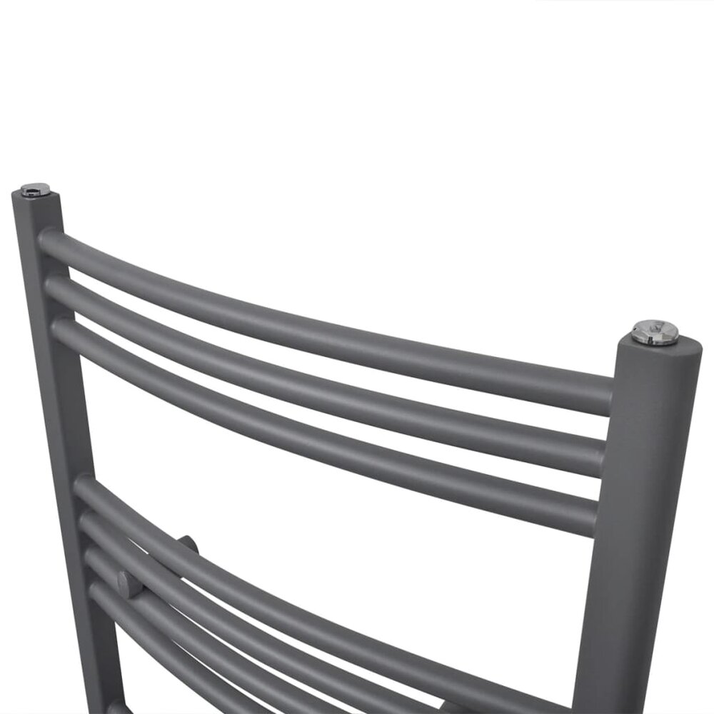 Radiator / handdoekenrek gebogen 500x1160 mm grijs