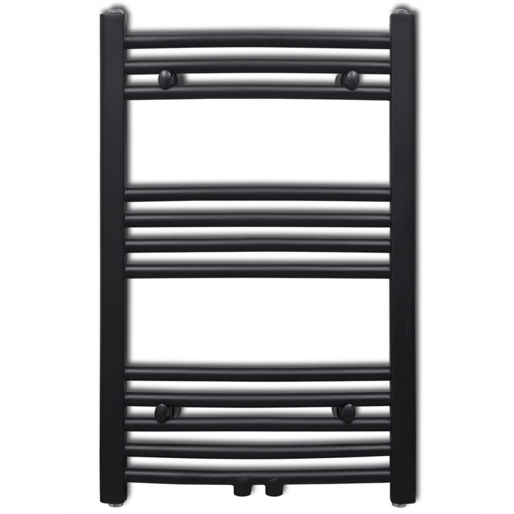Radiator / handdoekenrek gebogen 500x764 mm zwart