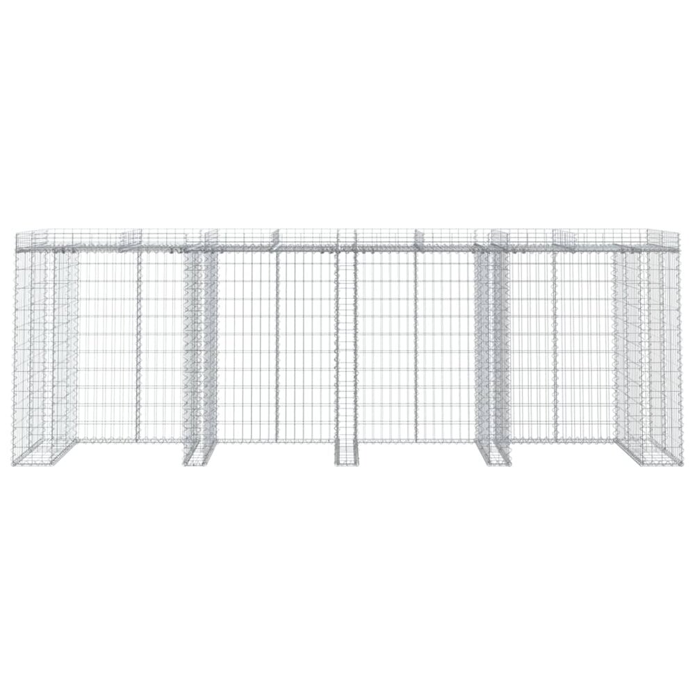 Schanskorf voor vuilnisbak 350x91x120 cm gegalvaniseerd ijzer