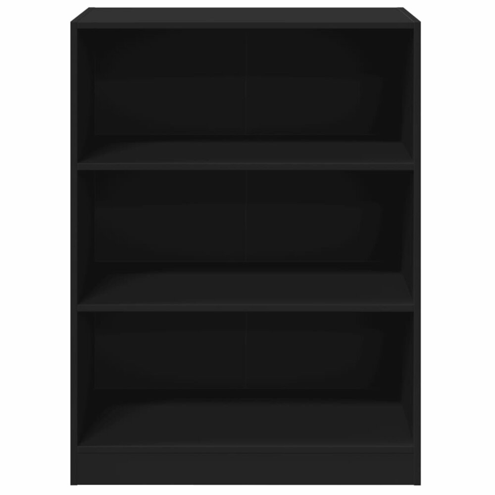 Kledingkast 77x48x102 cm bewerkt hout zwart