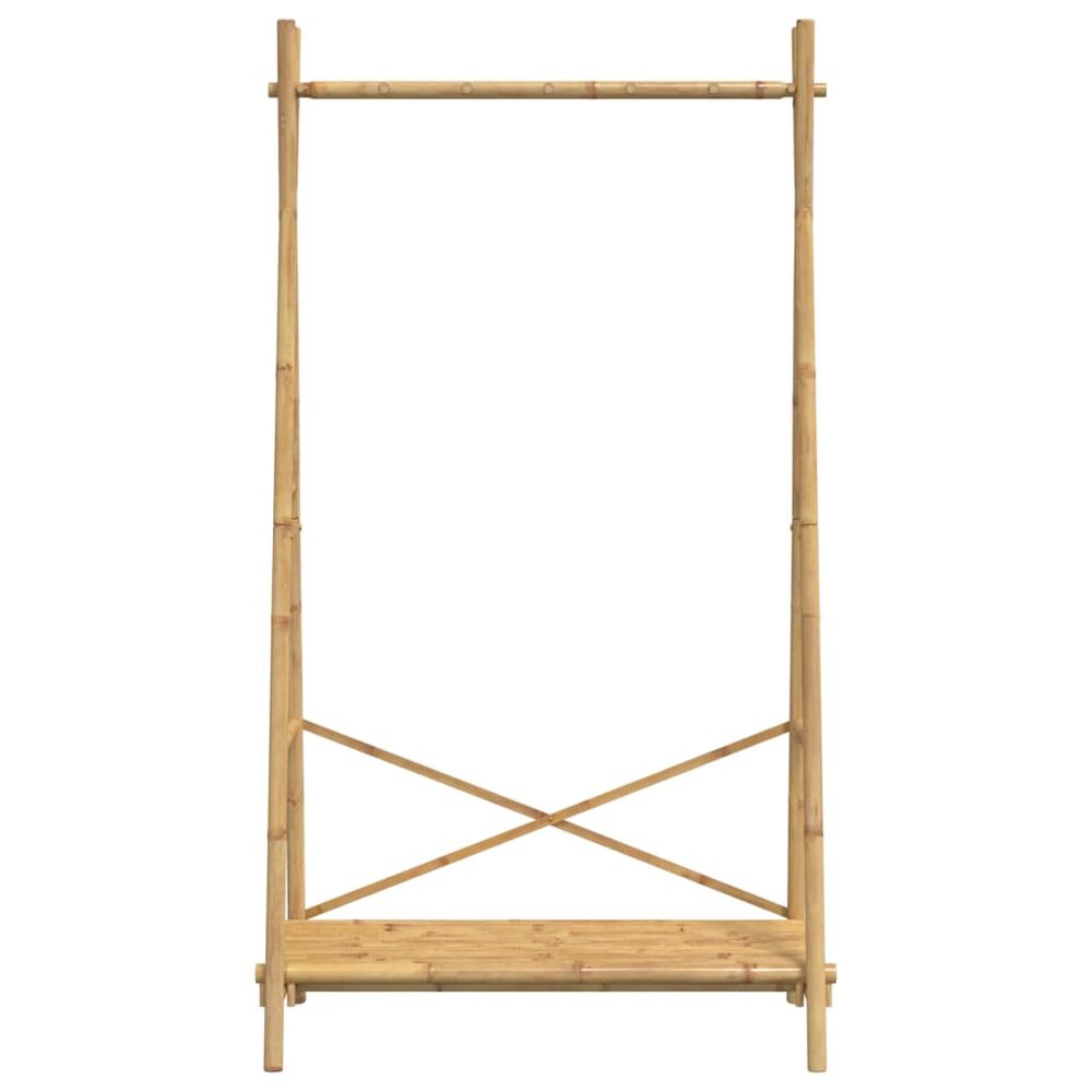 Kledingrek met schap 102x50x190 cm bamboe