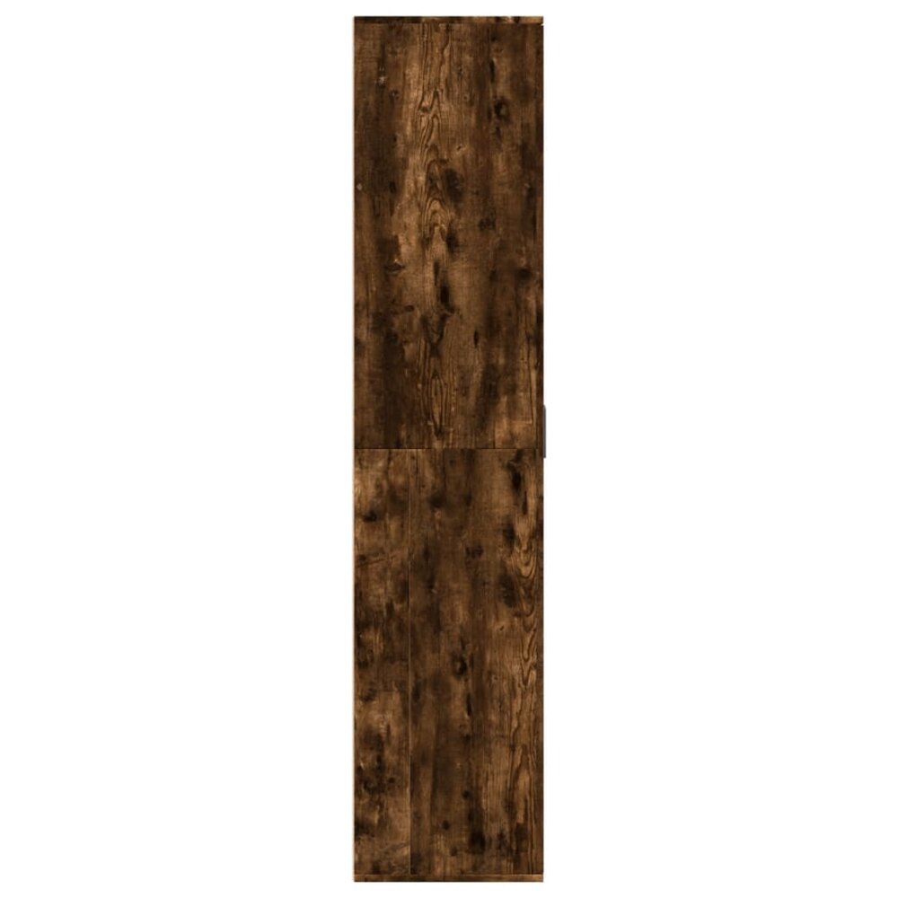 Schoenenkast 80x39x178 cm bewerkt hout gerookt eikenkleurig