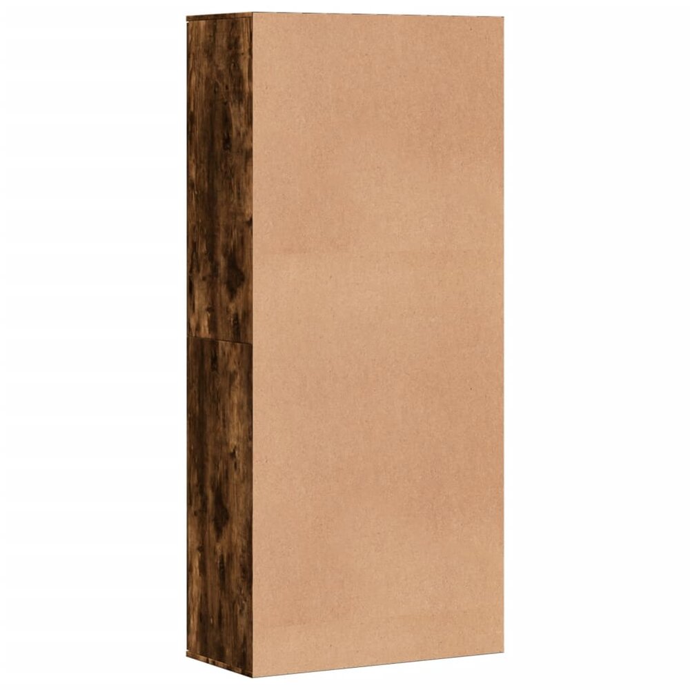 Schoenenkast 80x39x178 cm bewerkt hout gerookt eikenkleurig