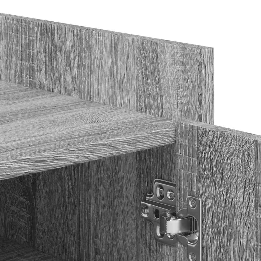 Schoenenkast 52x37,5x100 cm bewerkt hout grijs sonoma eiken