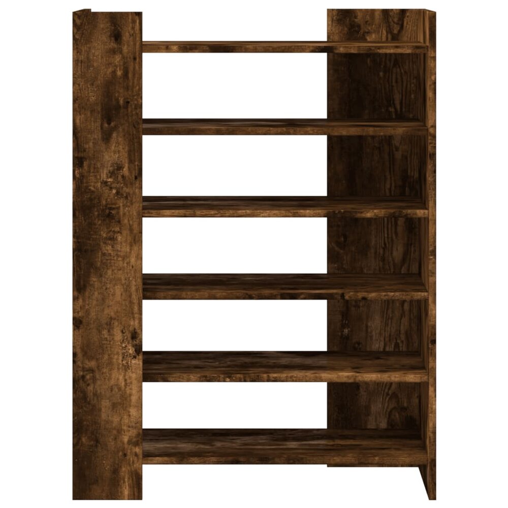 Schoenenkast 74,5x37,5x100 cm bewerkt hout gerookt eikenkleurig