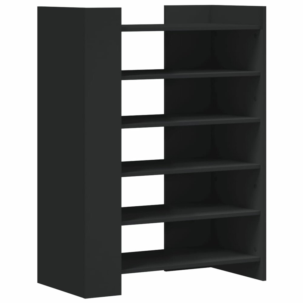 Schoenenkast 74,5x37,5x100 cm bewerkt hout zwart
