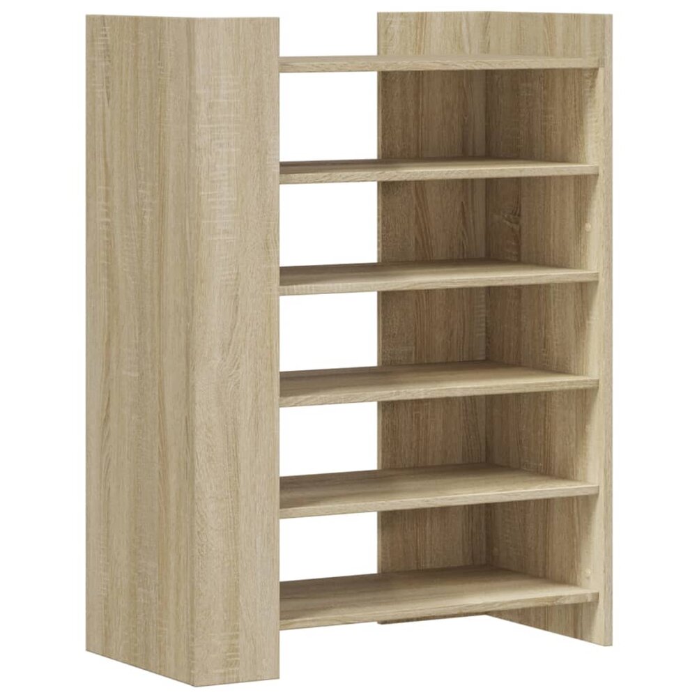Schoenenkast 74,5x37,5x100 cm bewerkt hout sonoma eikenkleurig